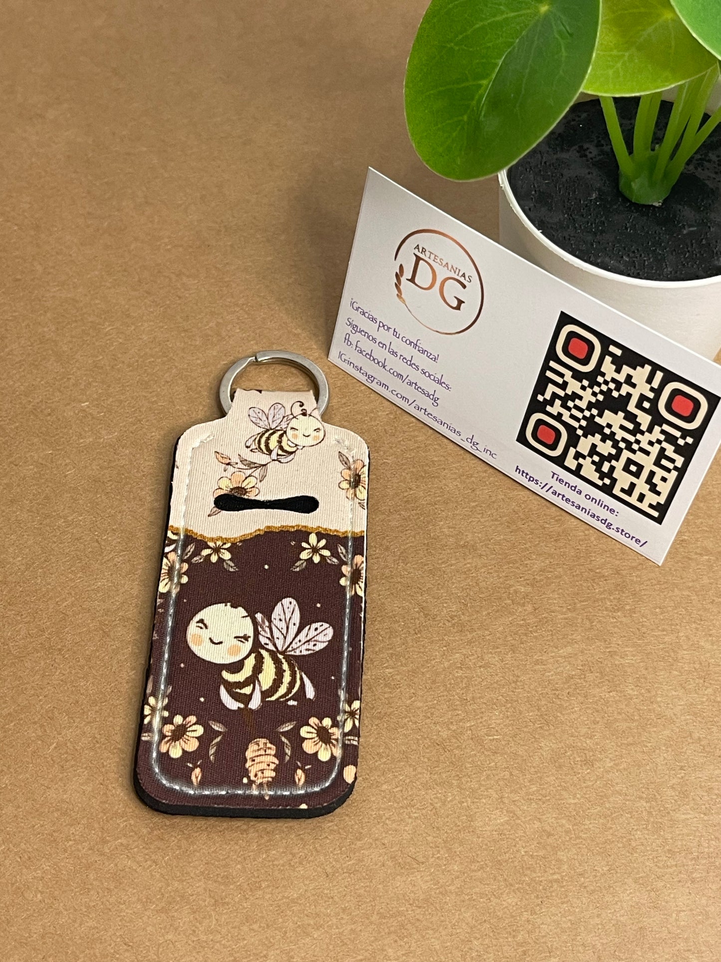 Lip balm holder keychain
