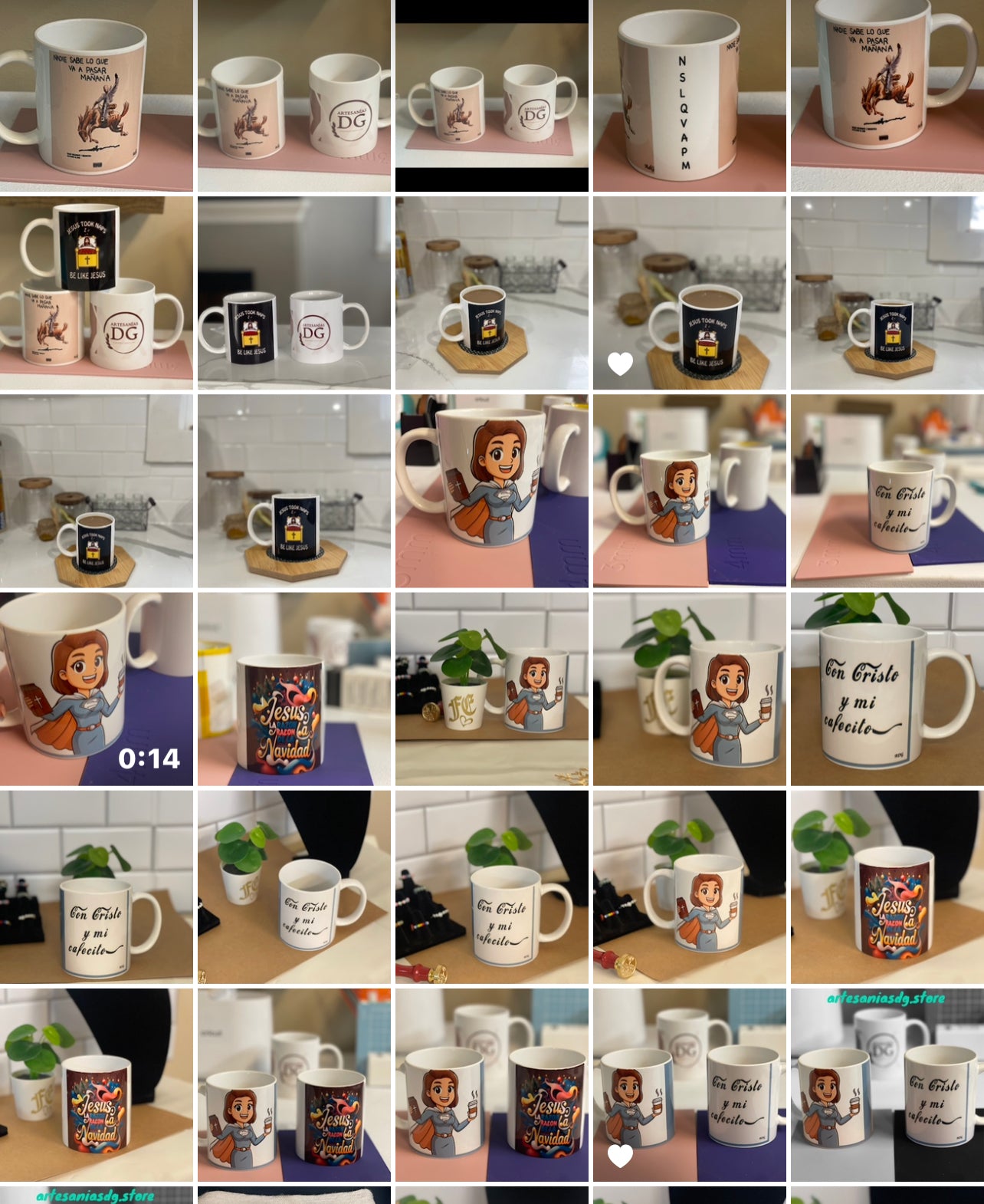 variedad de tazas y tumbler personalizados