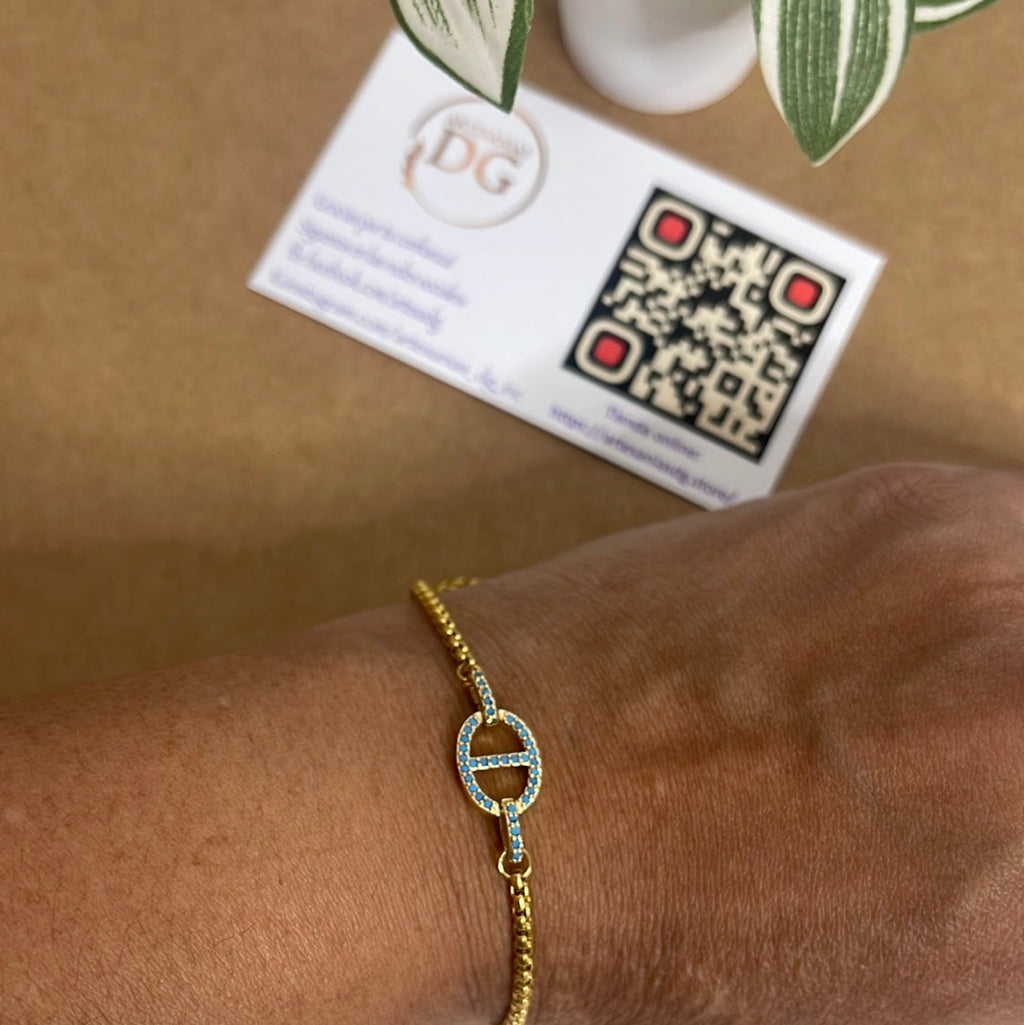 Pulsera con Pieza Focal Turquesa