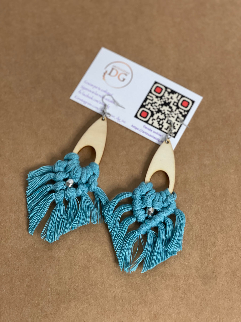 Aretes en macramé