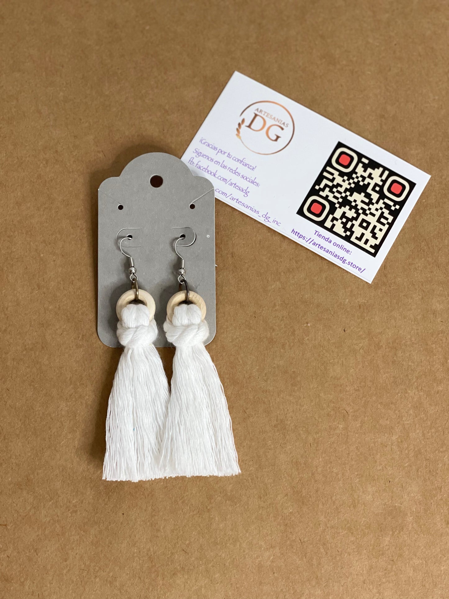 Aretes en macramé