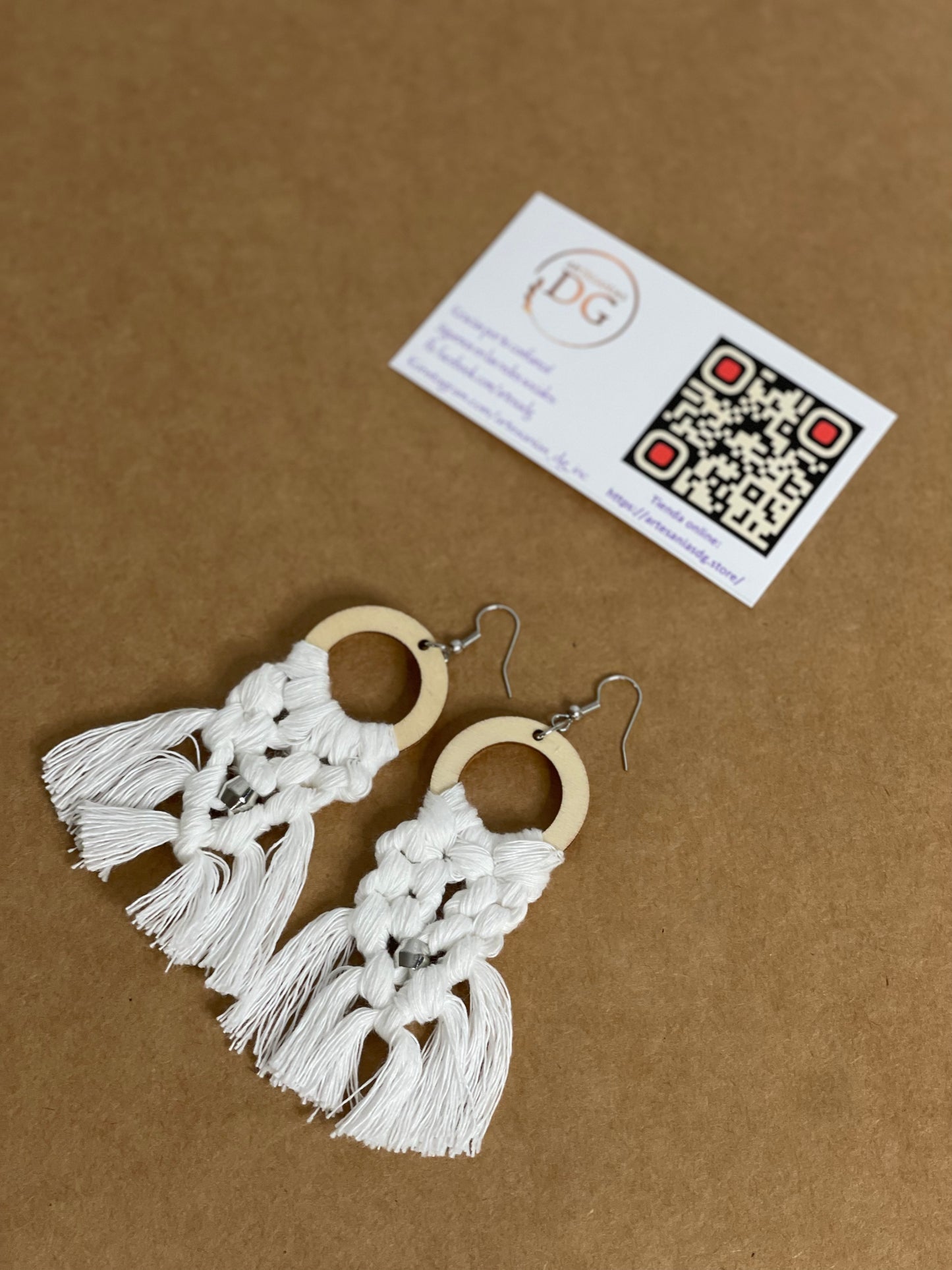 Aretes en macramé