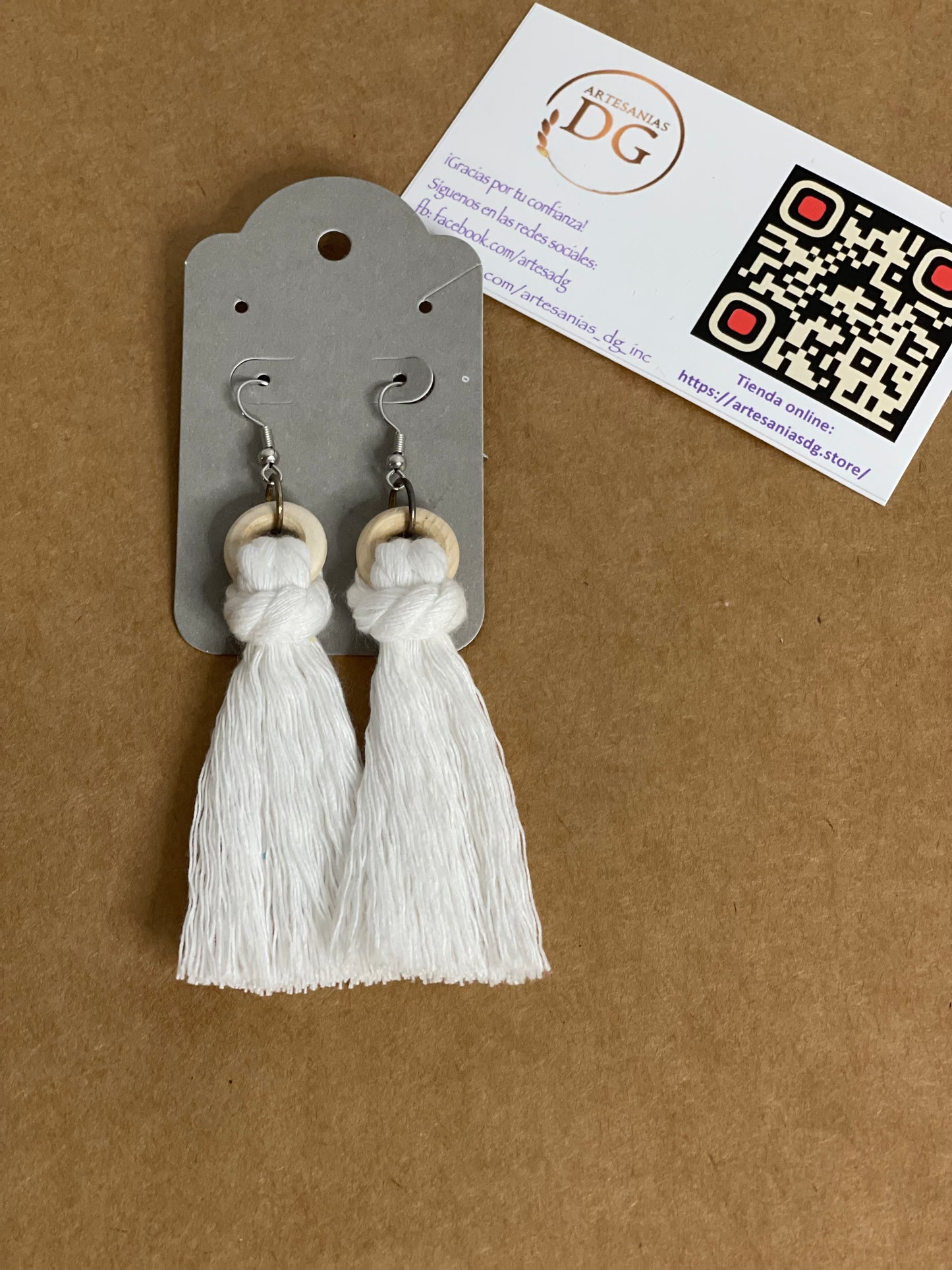 Aretes en macramé