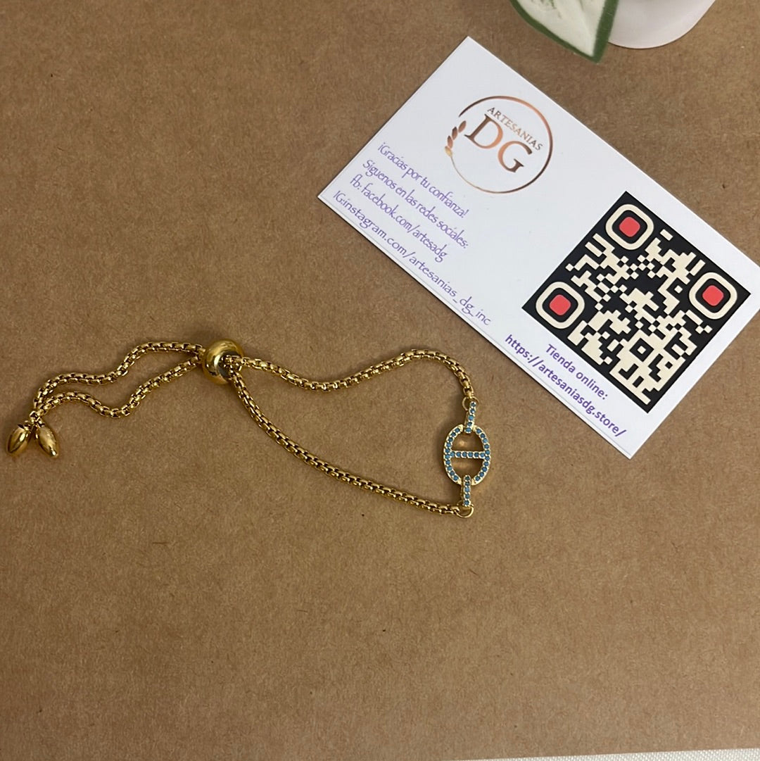 Pulsera con Pieza Focal Turquesa