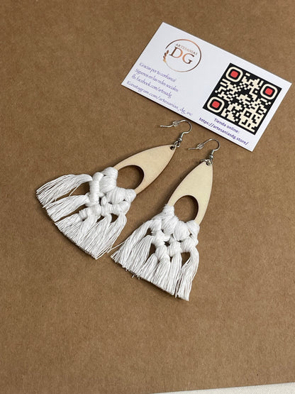 Aretes en macramé