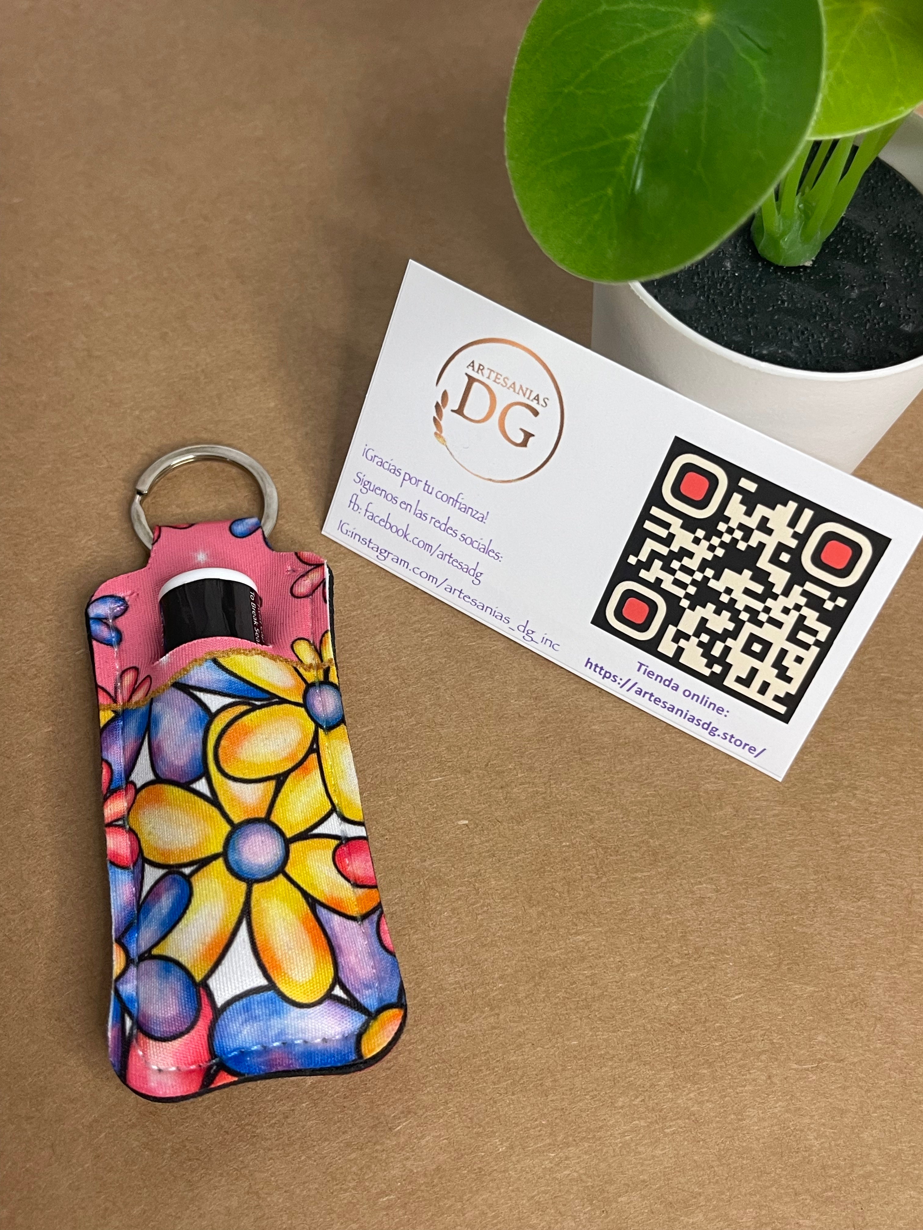 Lip balm holder keychain