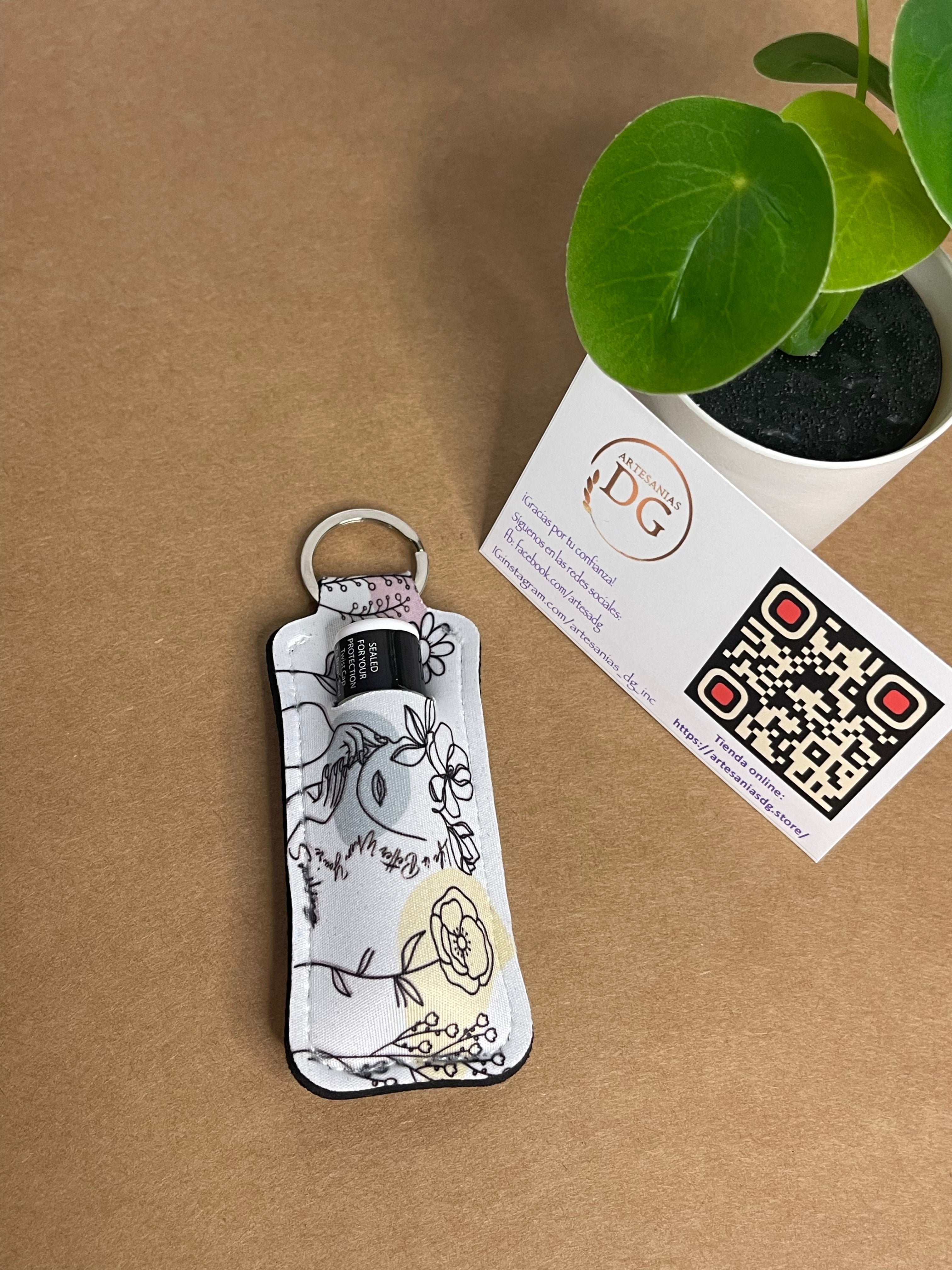 Lip balm holder keychain