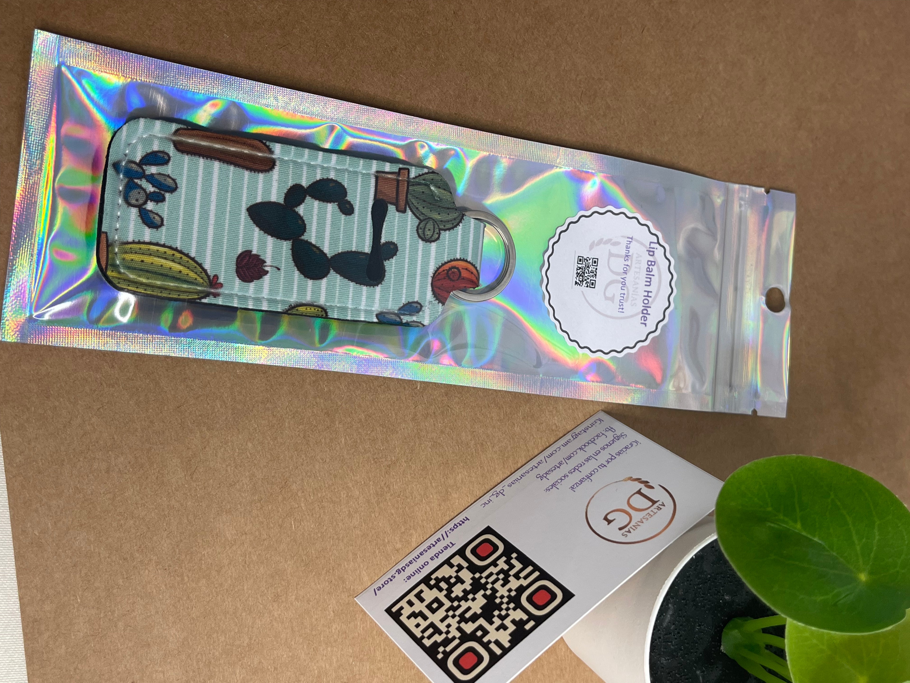 Lip balm holder keychain