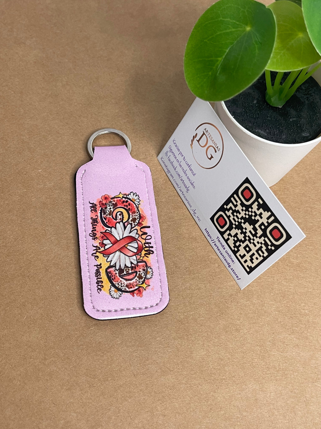 Lip balm holder keychain