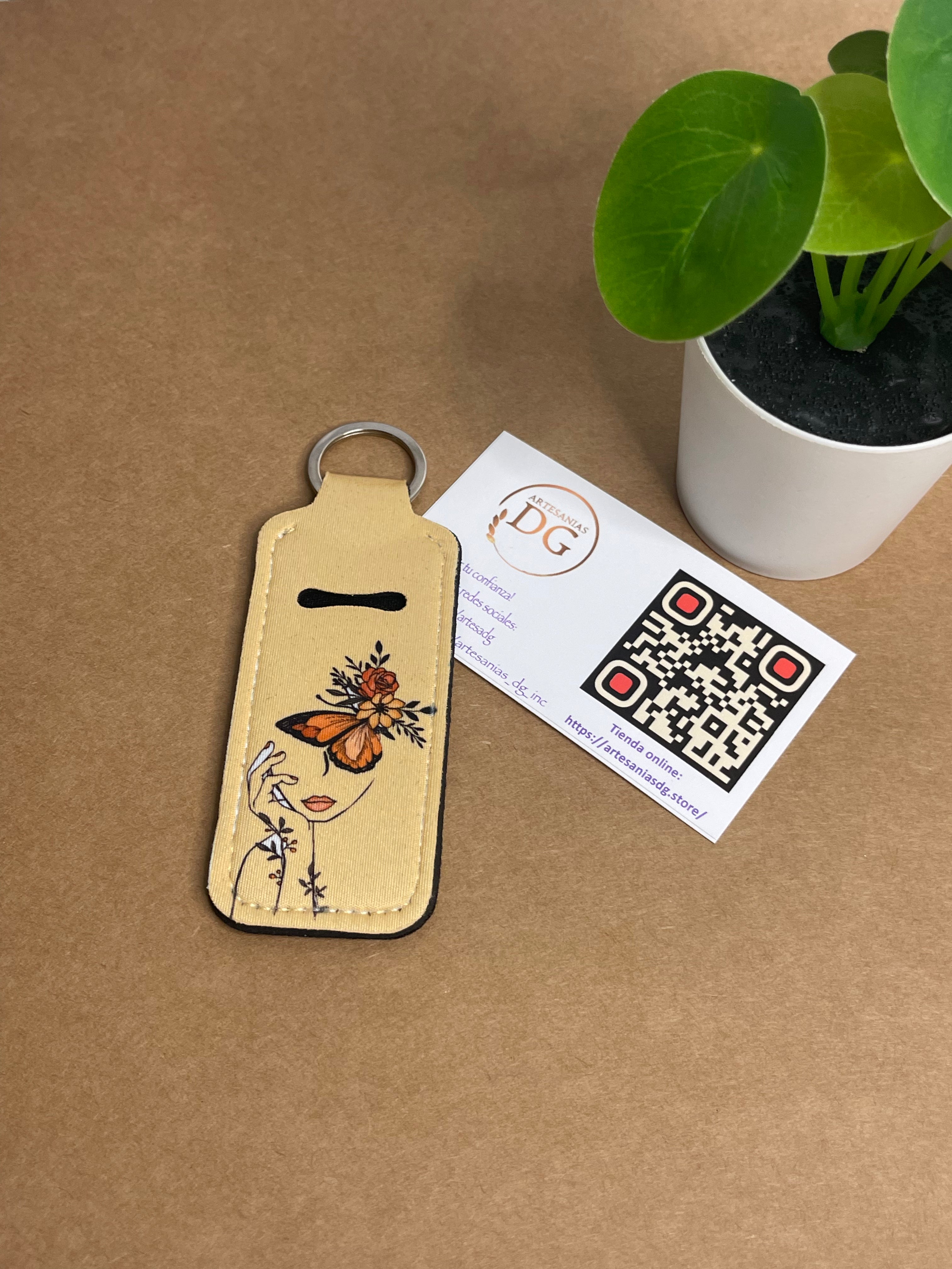 Lip balm holder keychain