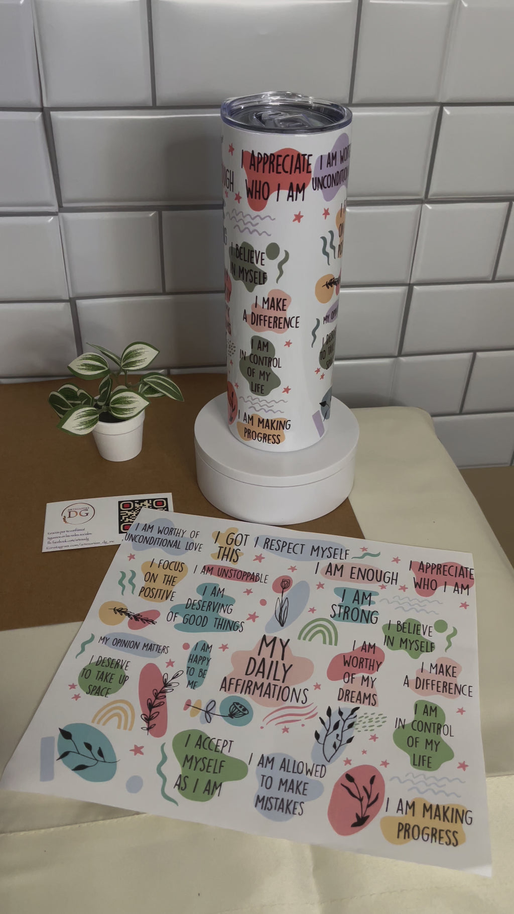 Daily Affirmations Tumbler