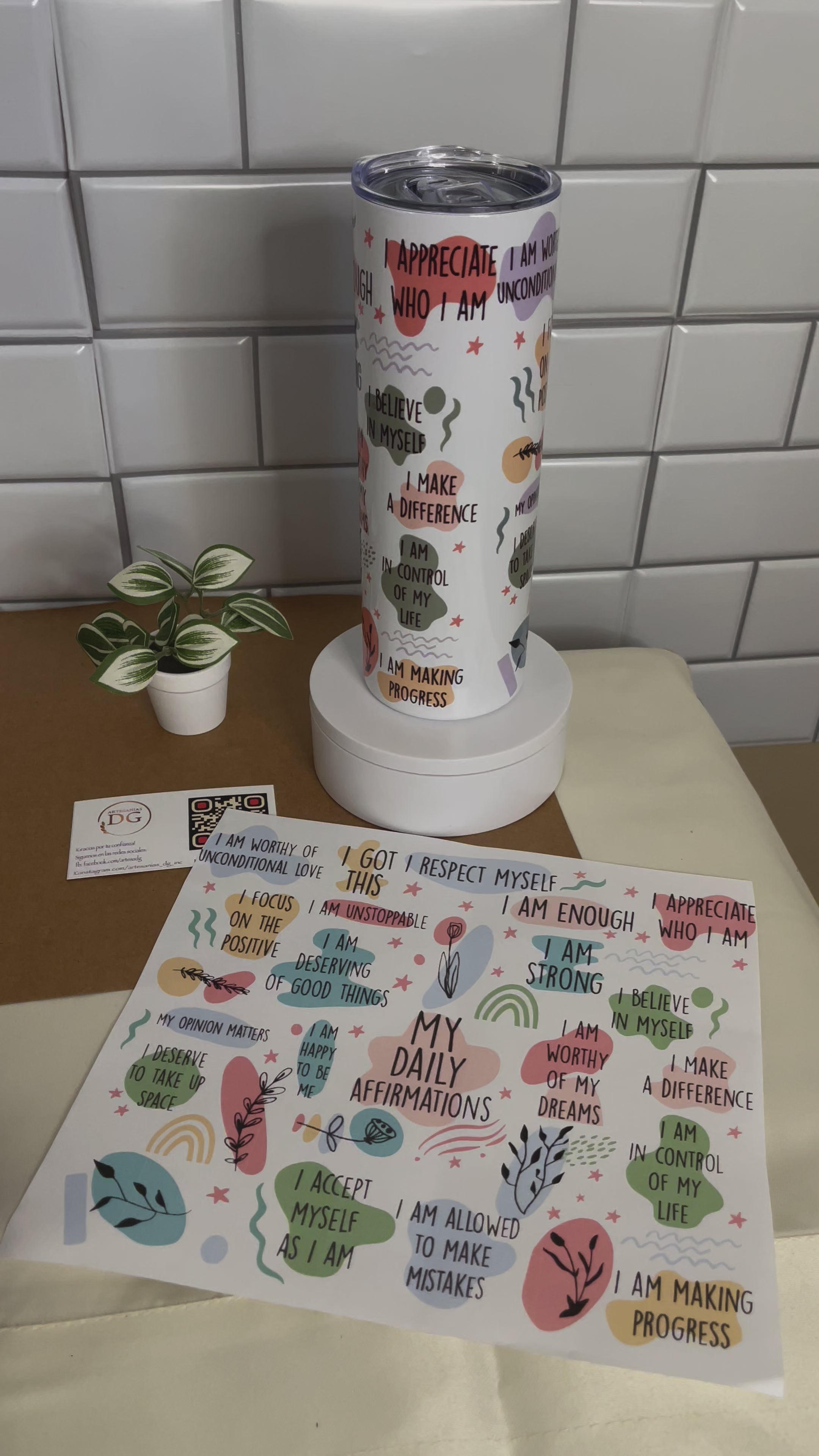 Daily Affirmations Tumbler