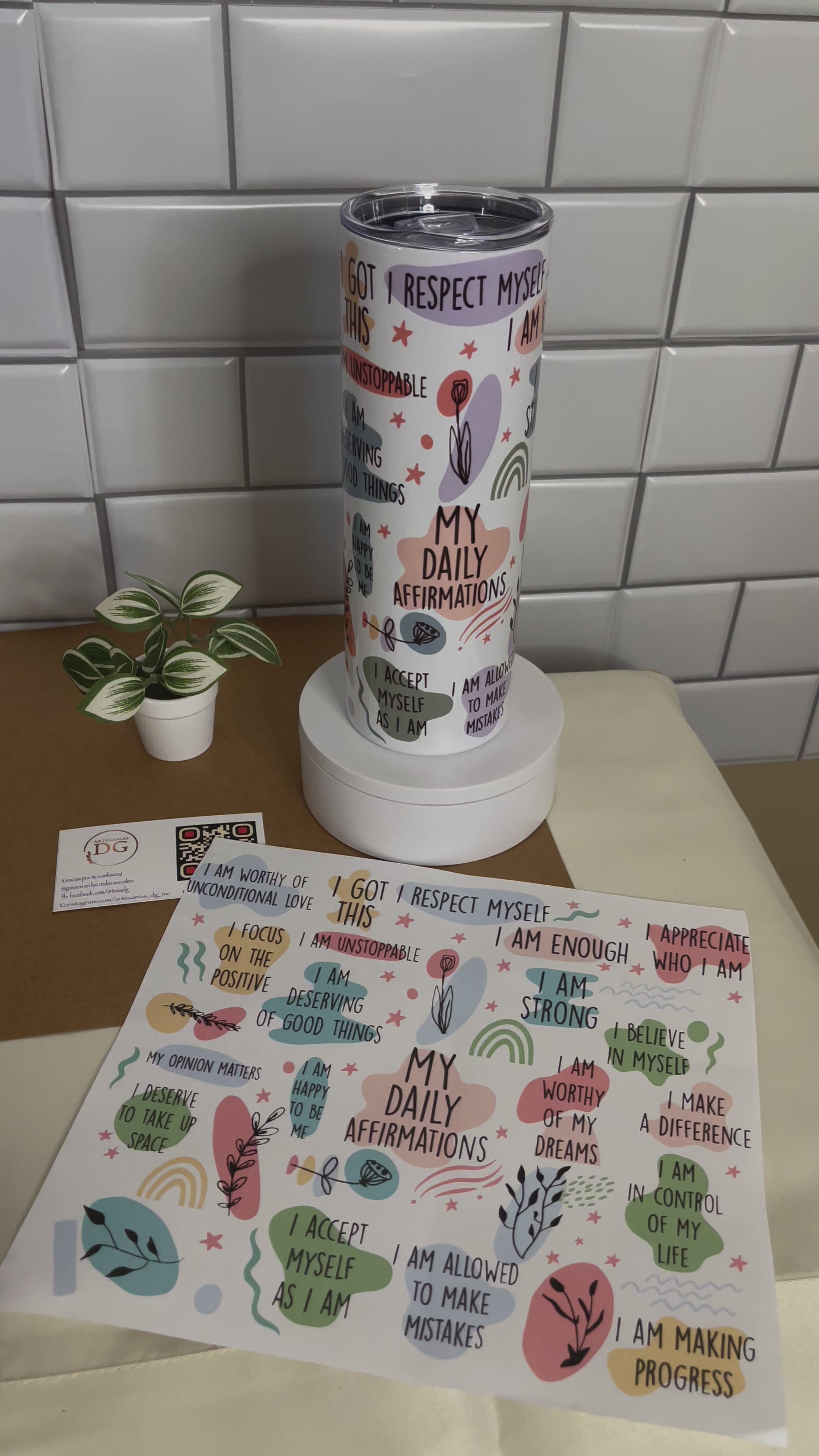 Daily Affirmations Tumbler